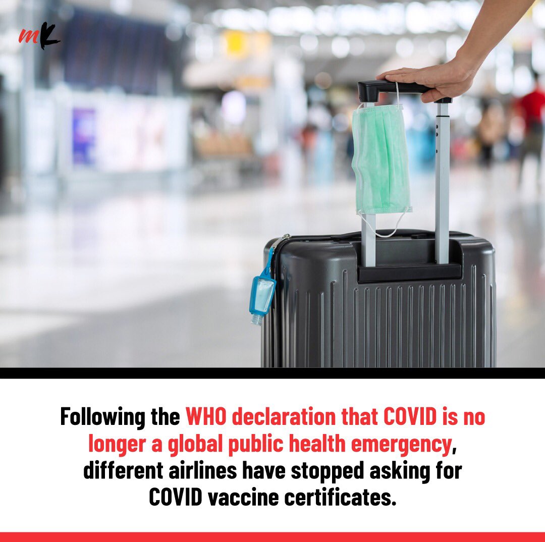 TT_My_Kolkata's tweet image. Following the WHO declaration that COVID is no longer a global public health emergency, different airlines have stopped asking for COVID vaccine certificates.

Read more: telegraphindia.com/my-kolkata/new…

#Travel #CovidProtocols #Tourism #Airlines #WHO #Covid19 #TourismIndustry