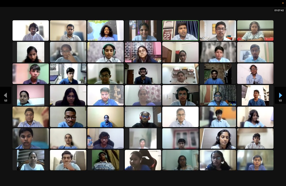SharadSagar's tweet photo. Last night marked the 35th and final digital session for DexSchool Class of 2023 in 12 months of training. Countless memories were made but the funniest was on my birthday, October 24. The Class surprised me by showing up in matching blue shirts. One moment I'll never forget! 🥹 https://t.co/PFNFSsitz9