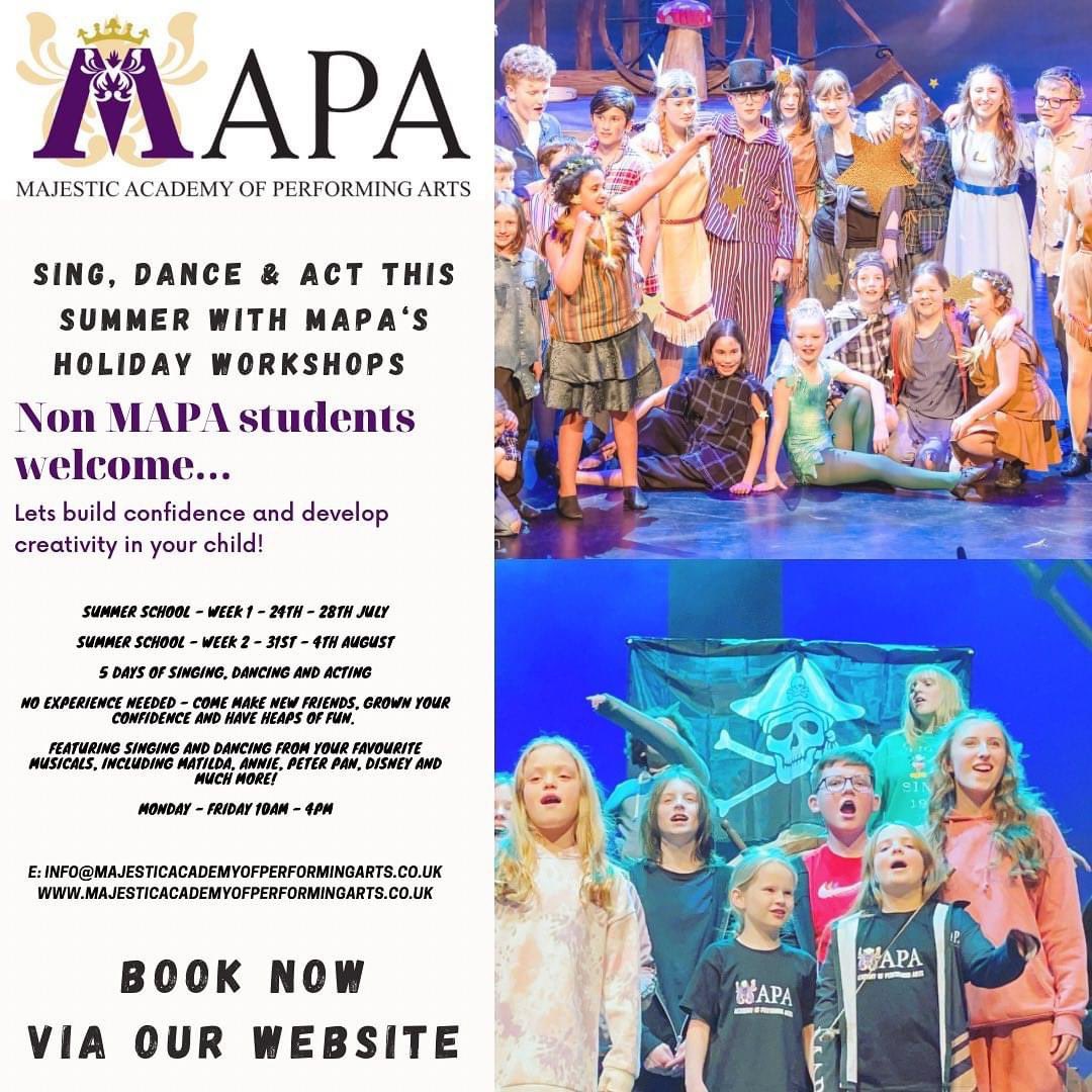 Summer HOLIDAY CLUB July and August..

#holidayclub #chester #summerholidayclub #summerworkshops #musicaltheatre #mapa #majesticacademy