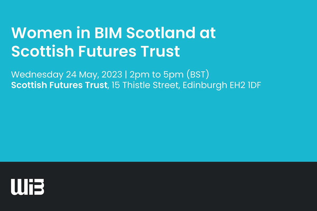 Join #womeninbim in #Edinburgh on Wednesday 24 May for an afternoon hosted by <a href="/SFT_Scotland/">Scottish Futures Trust</a> and find out how planning system and standards are being adapted for #digitalconstruction in #Scotland.
womeninbim.org/event/women-in…