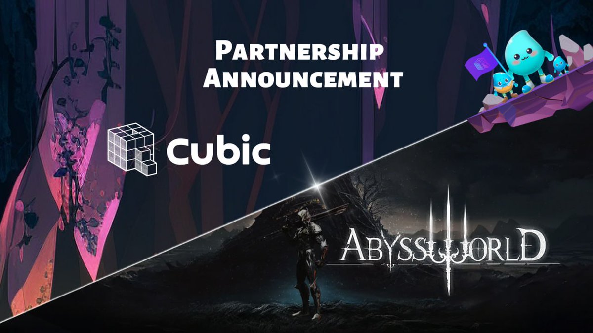 👏We are thrilled to announce a strategic partnership with <a href="/AbyssWorldHQ/">AbyssWorld | $AWT - AI Colosseum</a>, the first AAA Open-World Dark Fantasy ARPG on <a href="/SuiNetwork/">Sui</a>.

We will #giveaway:
🎁20 Aybss World #IDO #Whitelists (20% coupon to buy 100U)
🎁20 Cubic Crate Mystery Boxes

✅Join us: rb.gy/tp653