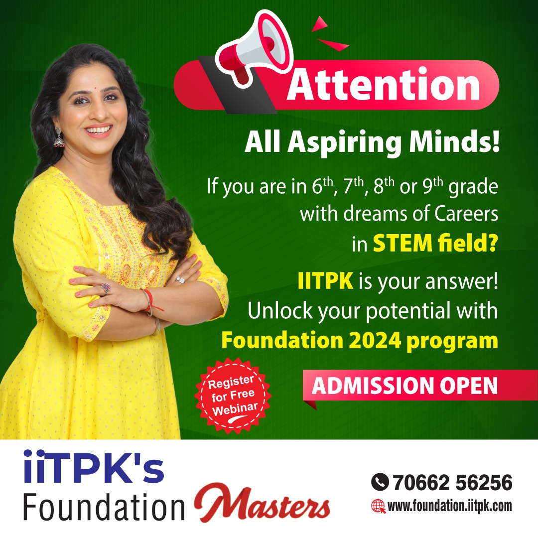 IITP14's tweet photo. 🏆 Introducing the Foundation 2024 Program: Your pathway to success in STEM field! 📚✨
📱 Hurry and enroll now to secure your spot in the Foundation 2024 Program.
🙌 Tag a friend who needs to know about this program. Together, we can achieve the extraordinary!🌟
#IITPK https://t.co/AlCcl0rSPc