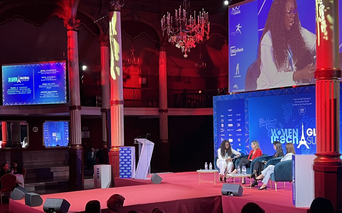 Great panel on Feminist Diplomacy “More diversity = No blind spots + Better decision making” @LevyDona with @veev_s @Teutasah and Chieto Nwankwor #WITGS23 #WomeninTech #GlobalSummit