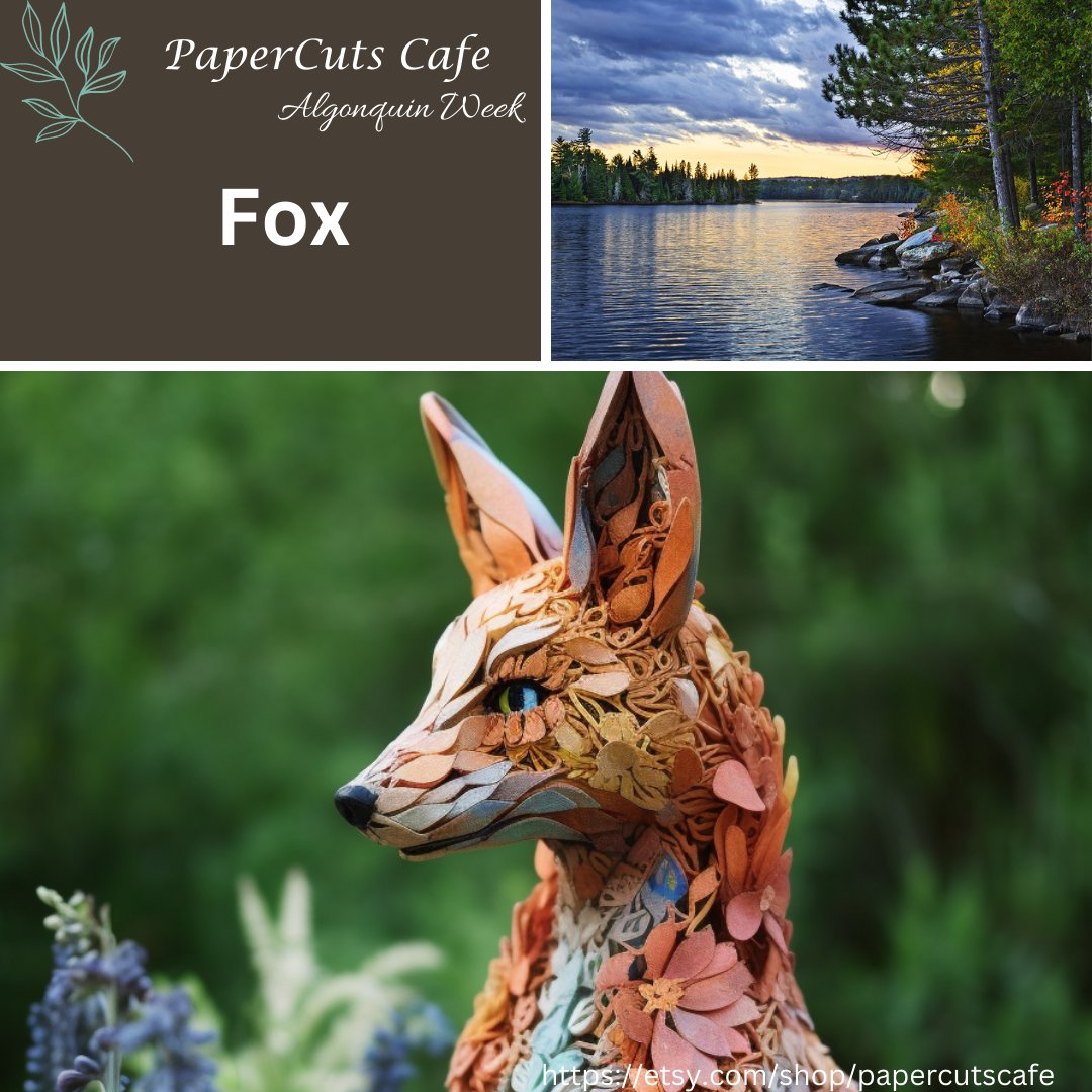 🎨✨ Prepare to be captivated by renditions of remarkable creatures in Algonquin Park Week at PaperCuts. The sly and elusive foxes of Algonquin Park move with grace and beauty. 

#AlgonquinParkWeek #WildlifeArt #NatureInspiration #PaperCutsCafe #CanadianWildlife #ArtfulCreations