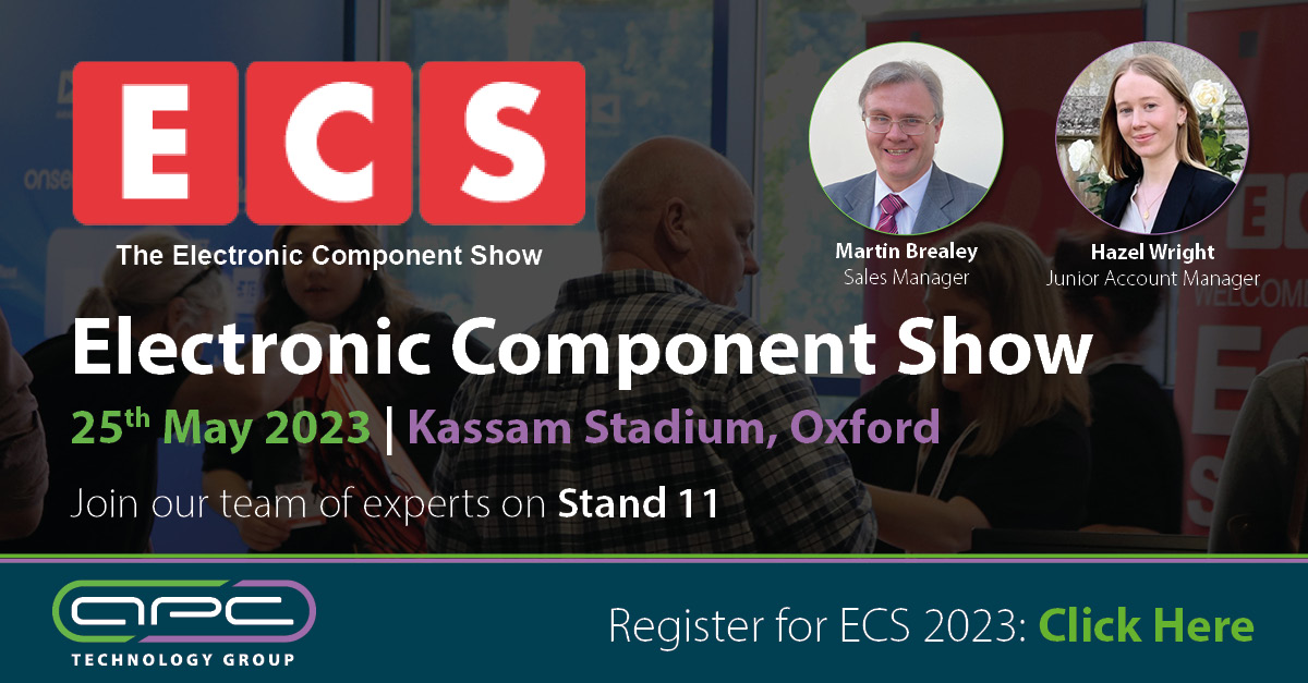 APCTechGroup's tweet photo. The @ComponentShow is happening next week.
APC Technology Group will be there on Stand 11 to show you how we can help navigate through the semiconductor obsolescence minefield on the horizon.
#ECS2023 #ComponentSourcing #Semiconductor #Obsolescence https://t.co/MZKTxoHqMC