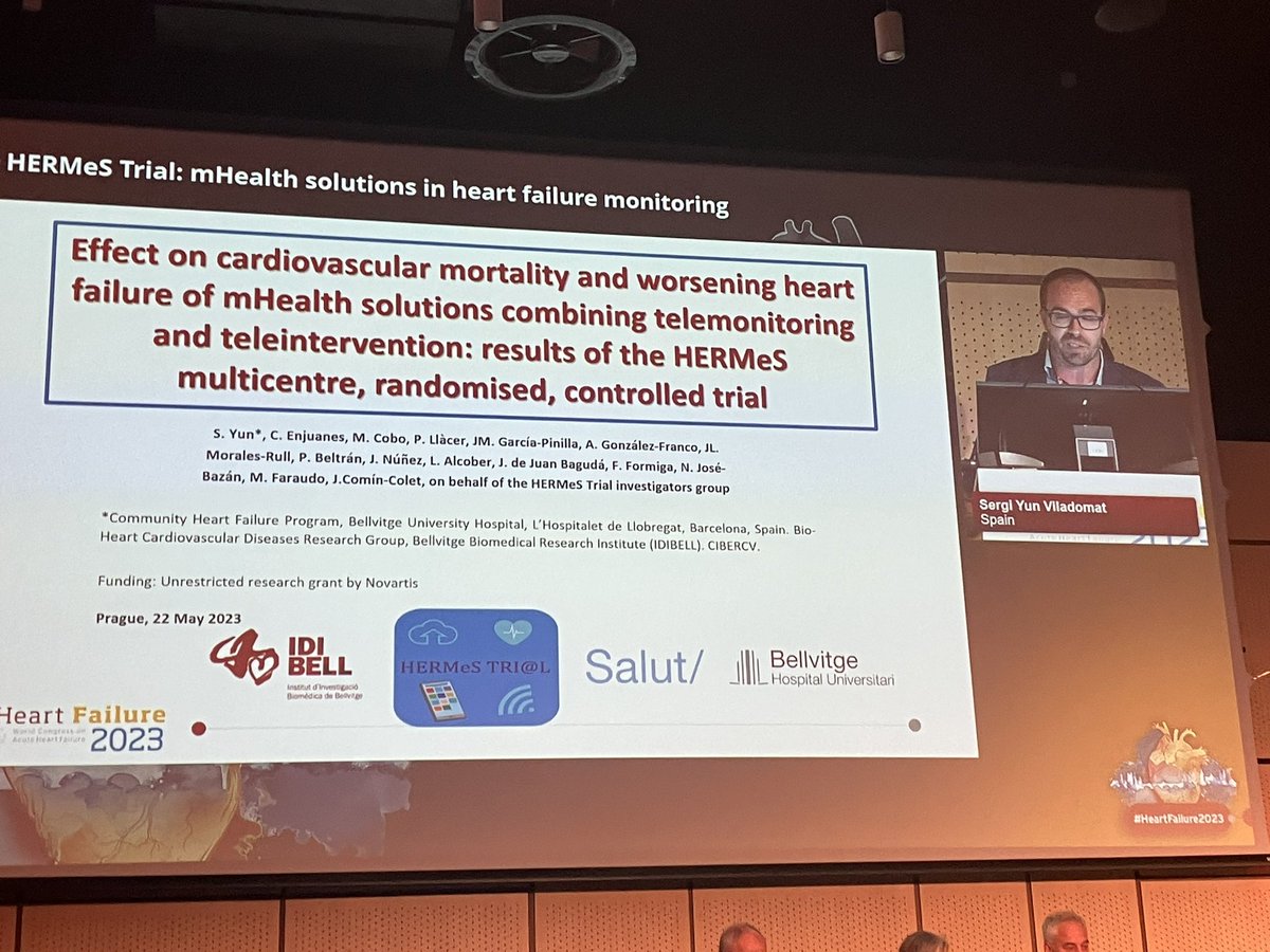 PeterMoliner's tweet photo. Resultados del #HERMeS trial de seguimiento con telemedicina (plataforma PIRENe) a pacientes tras un ingreso por IC. Felicidades @sergi_yun ‼️ https://t.co/jjYsjdf4TR