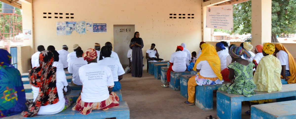 gambia_vc's tweet photo. Community Sensitization in #LRR on the #governmentwhitepaper and the #TRRC. Join us on this trend for more updates. It's important we continue the advocacy until the victims are given what they deserve. This is powered by @TrustAfrica
#justiceforall
#reparations 
#reconciliation https://t.co/d0Rvlk98UQ