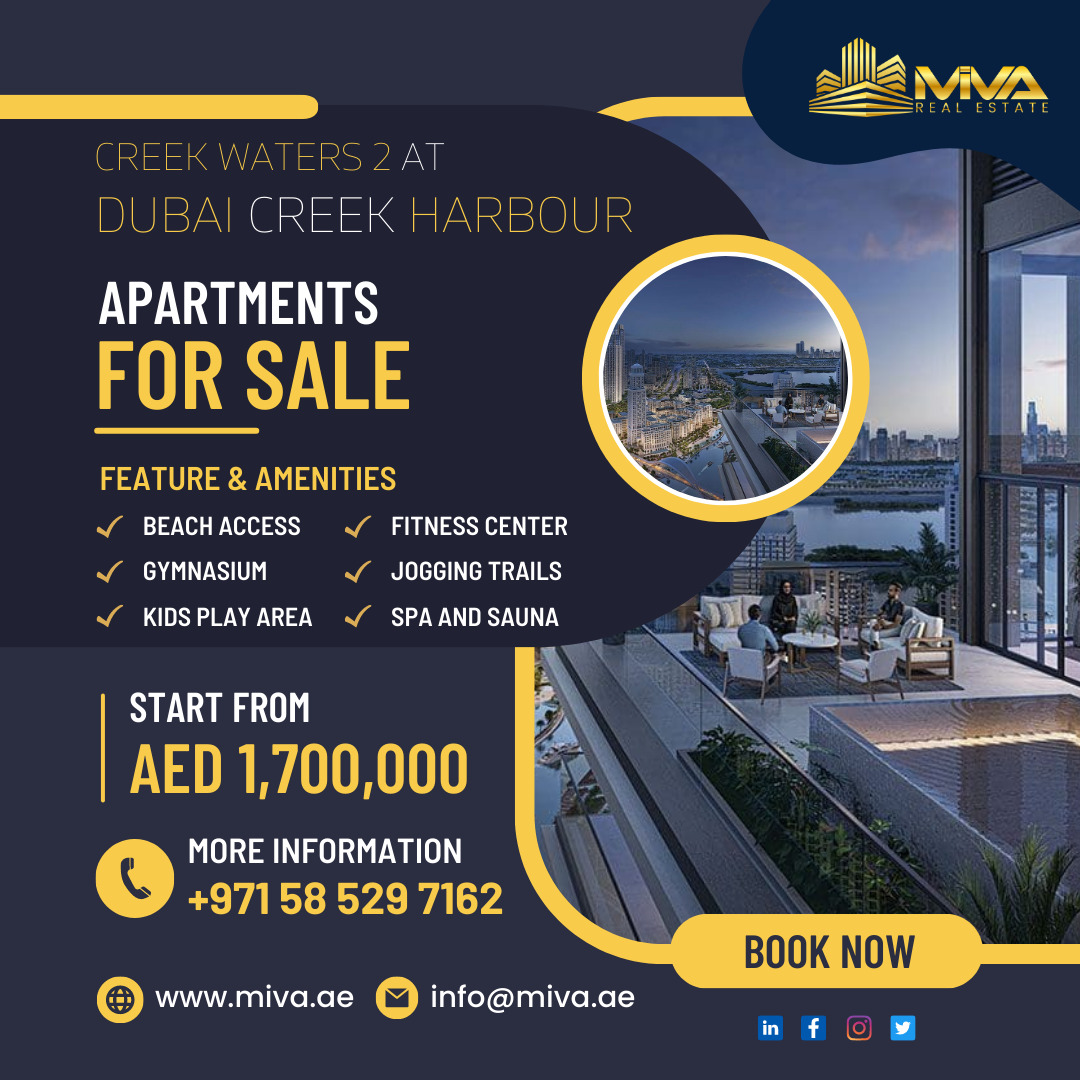 Buy Apartments For Sale in Dubai at Creek Waters 2 At Dubai Creek Harbour to live luxurious life. 

miva.ae/apartments-for…

#mivarealestate #creekwaters #creek #creekharbour #creekwaters2 #luxurydubai #realestatedubai #dubaidevelopers #mydubai #dubailife #dubailifestyle
