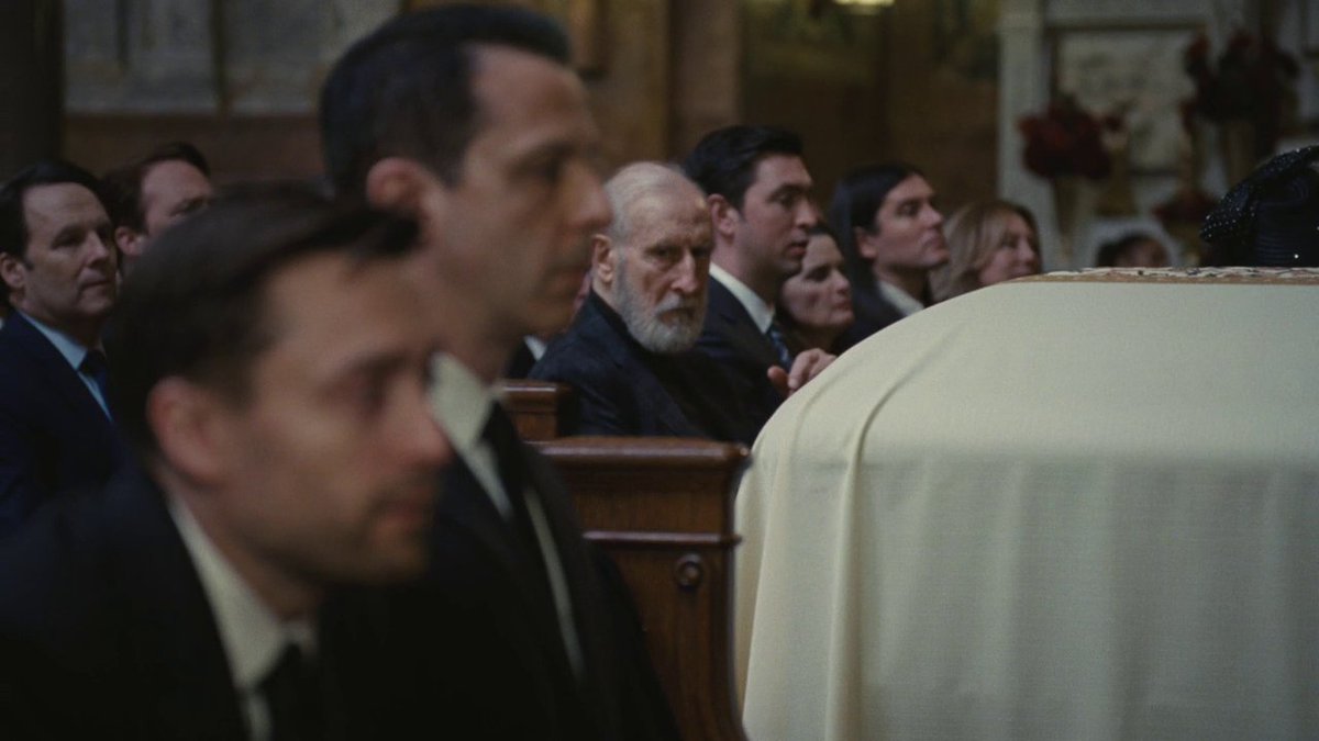 Uncle Ewan's blatant stare to Kenny when everyone was clapping after his eulogy was just spectacular. He saw a bit of Logan in him, the poison did drip through after all. Legendary acting by James Cromwell. 
#Succession #SuccessionHBO