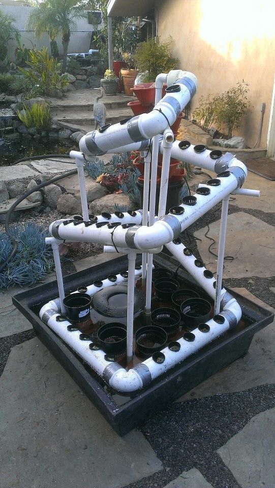 An example of a hydroponic set up for growing different types of vegetables. 
Due to its small and compact size, it is suitable for small spaces.

#sustainability #gardening #hydroponics
