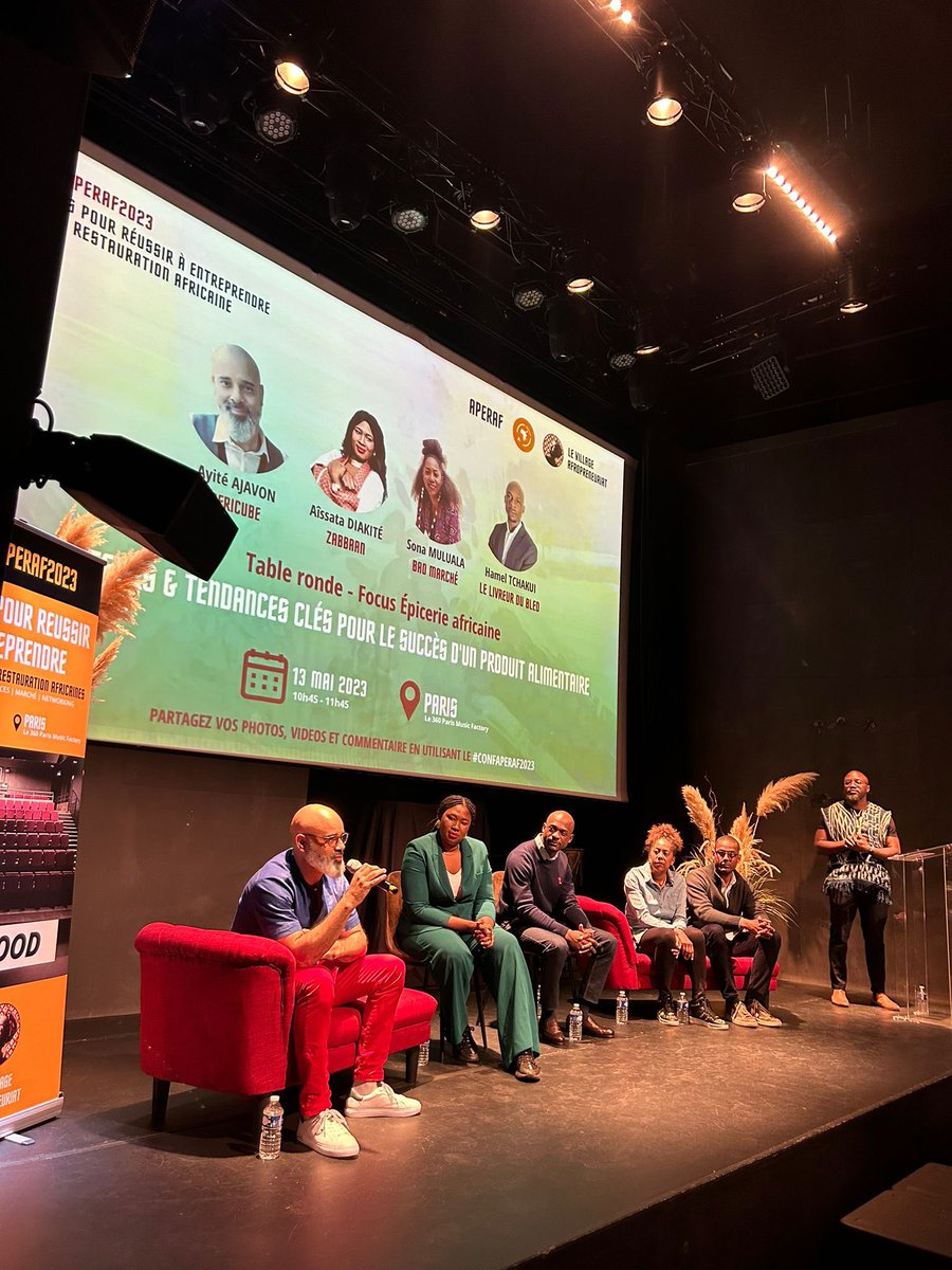 Africube_'s tweet photo. Retour sur la conférence #CONFAPERAF2023 du 13 mai dernier à Paris! Un rendez-vous riche en échanges, en apprentissage et en rencontres. 
Merci à tous ceux qui ont effectué le déplacement et merci aux organisateurs pour cette louable initiative.
Que vive et prospère l’Afro Food🔥 https://t.co/GkdGBdkFVN