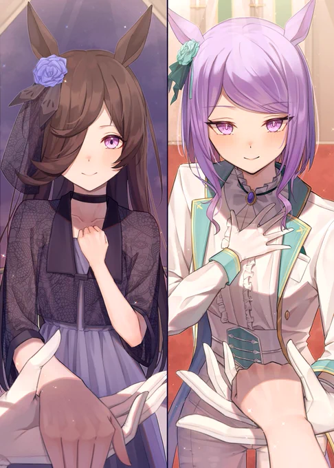 「一曲、わたくしと踊って頂いても?」 #ウマ娘 #メジロマックイーン #ライスシャワー