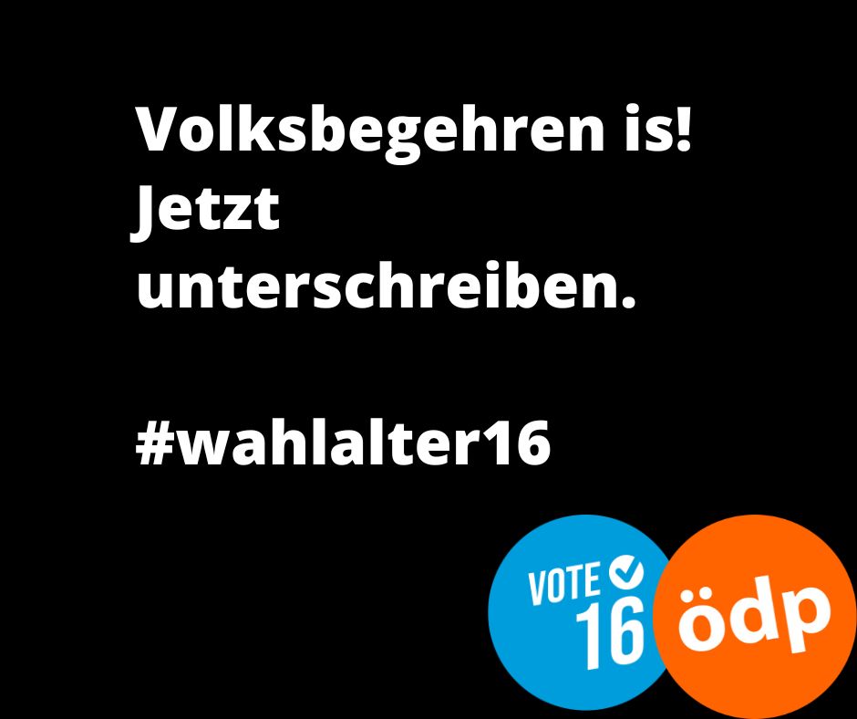 Wir unterstützen das #Volksbegehren #Vote16: Wahlrecht ab 16 Jahren, vor allem bei Kommunal- und Landtagswahlen. Wer 16 ist, darf vieles, nur noch nicht wählen bei uns in Bayern. Unterschreiben Sie jetzt.
Weitere Infos: vote-16.de
#ÖDP #orangeaktiv #wahlalter16