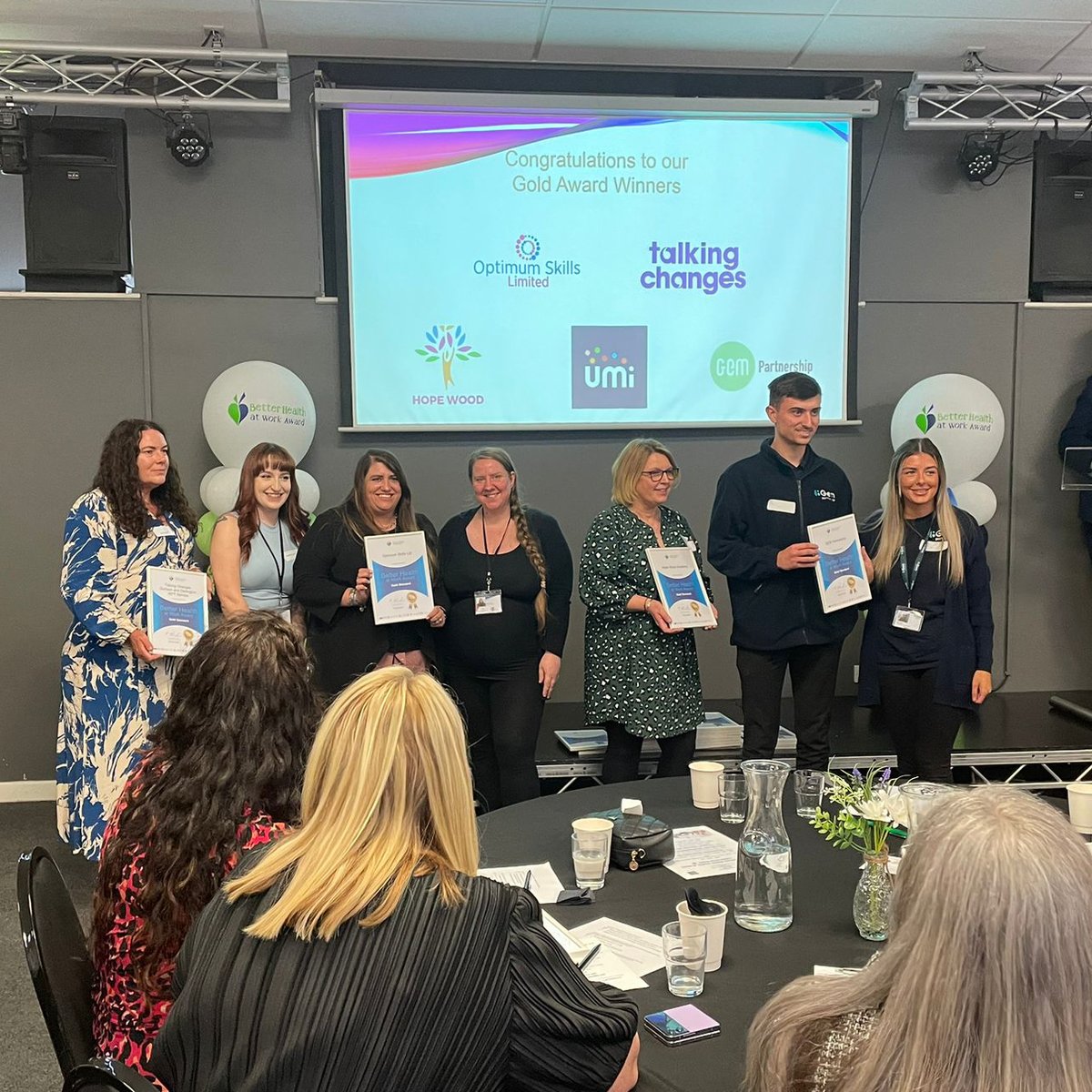optimumskillsNE's tweet photo. Last week our Optimum Skills Health Advocates attended the Better Health at Work Award Celebration event to receive our certificate for achieving the gold award!
#OptimisingPotential #BHAWA
@BHAWADurham https://t.co/6Rn1JTiH3J