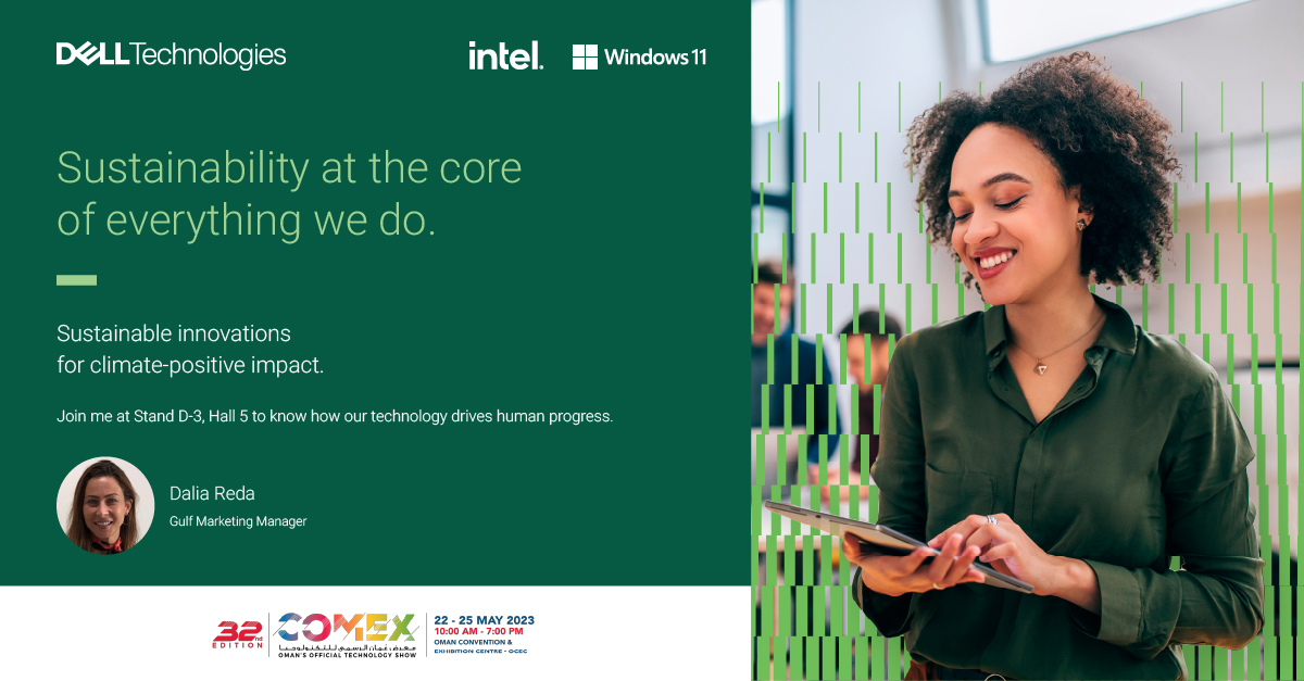 ❇️Embrace #DigitalTransformation to lead your organization in the data era with #DellTechComex!

Join @Dalia_Re at #COMEX2023 stand D-3 to transform your business through #innovation, without compromising on #sustainability♻️.

🗓️May 22-25
📍#Oman
✅dell.to/3VZshIQ