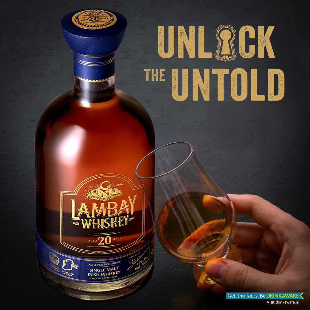 How long has our luxurious limited-edition triple distilled 20-year-old Lambay Single Malt Irish whiskey carefully aged in bourbon barrels for before Cognac finishing? 20 years 18 years 26 years