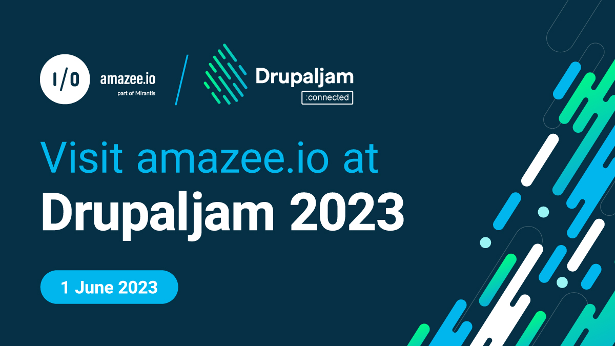 amazeeio's tweet image. We&apos;re looking forward to connecting with the European #DrupalCommunity at #Drupaljam 2023, on June 1st. Meet us at our booth to discuss our composable web platform that supports #Drupal web #hosting and that can help you build scalable, flexible, and maintainable applications.