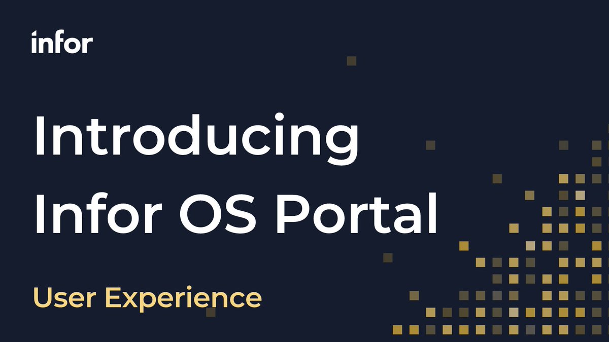 Infor's tweet photo. Introducing the new @Infor OS Portal! Empower your team to interact with a range of Infor applications, widgets and tools within one central hub. #InforOSPortal #EnterpriseUX
Watch the video to learn more: https://t.co/SPRCe55xFA https://t.co/LygpA0WCKC