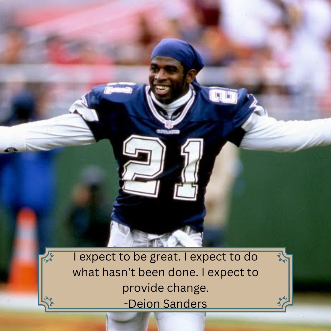 #MotivationMonday is here. Deion Sanders expects to be great, do you expect to be great? #NFL @DeionSanders