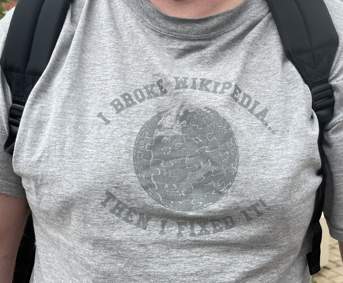i went to the wikimedia hackathon and learned about the elite club of tech volunteers and staff members with this shirt!!!