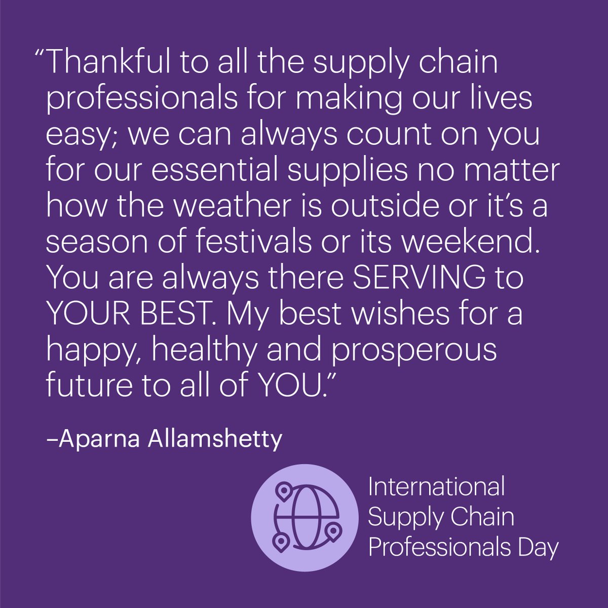 e2open's tweet photo. Supply chain professionals always go above and beyond to make a difference. See how in these messages of gratitude! International Supply Chain Professionals Day celebrates the people in our industry everywhere. Submit your message of appreciation using #Thanks2You. #ISCPDay https://t.co/PwIBER78n6