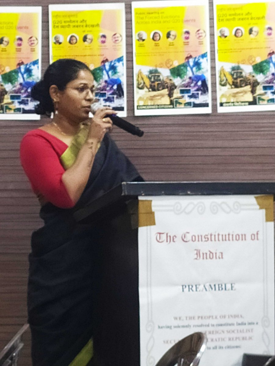 Public hearing on evictions in the name of G20 comes to a close. The proceedings will be shared with the media and taken forward for creating awareness and further action. The jury shall present a report in a few days.
#G20Evictions