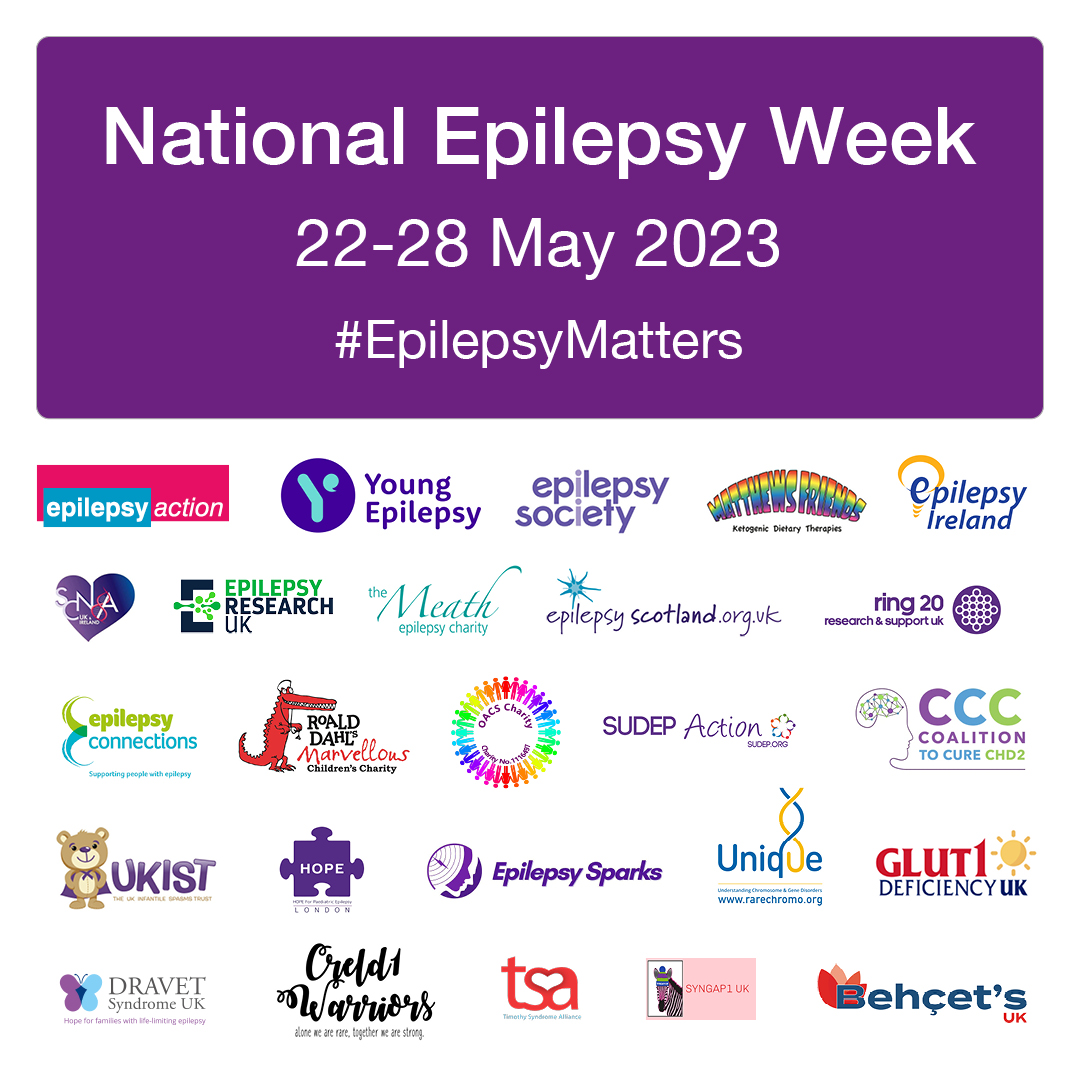This week is #NationalEpilepsyWeek and the theme this year is #EpilepsyMatters.

We are delighted to be collaborating with the wider epilepsy community to raise awareness of the impact epilepsy has on people's lives.

Watch this space for more throughout the week 💜