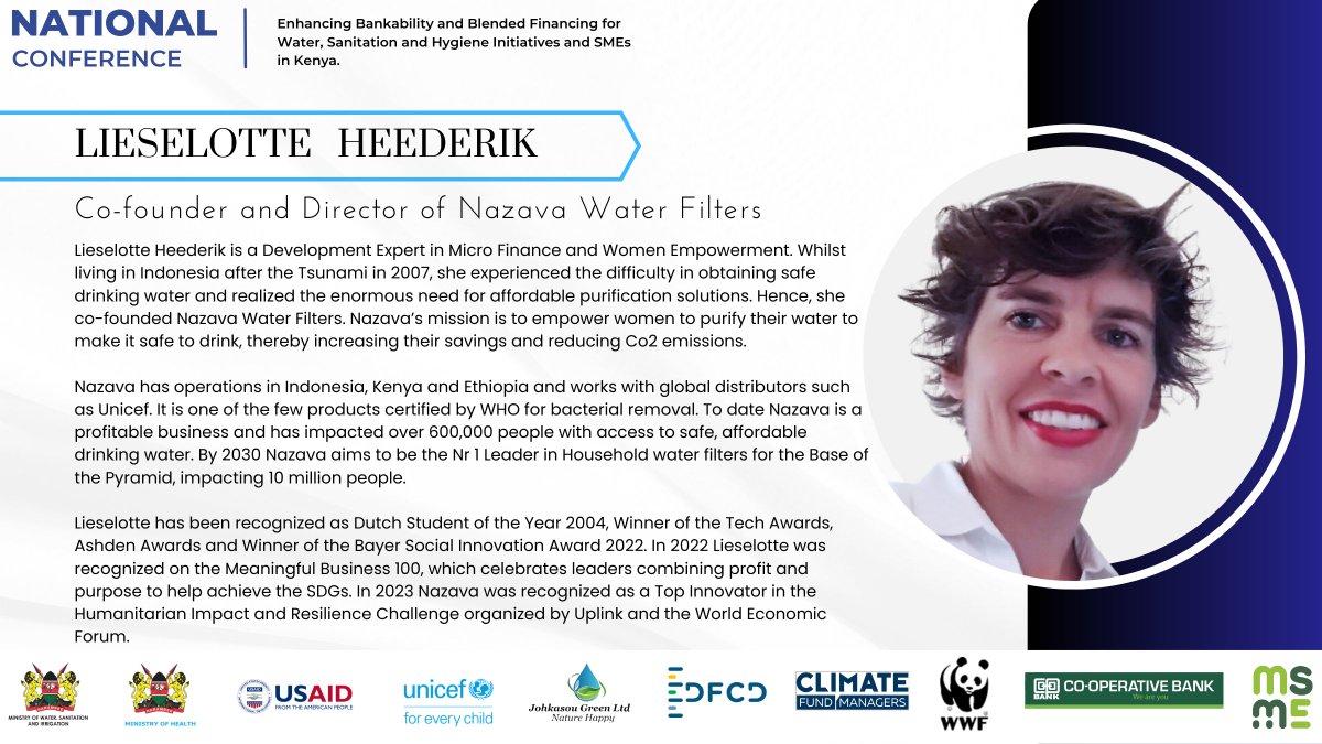 Join the Nat'l Conference on Enhancing Bankability &amp; Blended Financing for #WASH 24-25 May!

Visit our booth to learn about our innovative model to reach low-income, rural Kenyans!

Organized by @minwater_sani &amp; <a href="/MOH_Kenya/">Ministry of Health</a> 

More info &amp; registration here:

wash.events