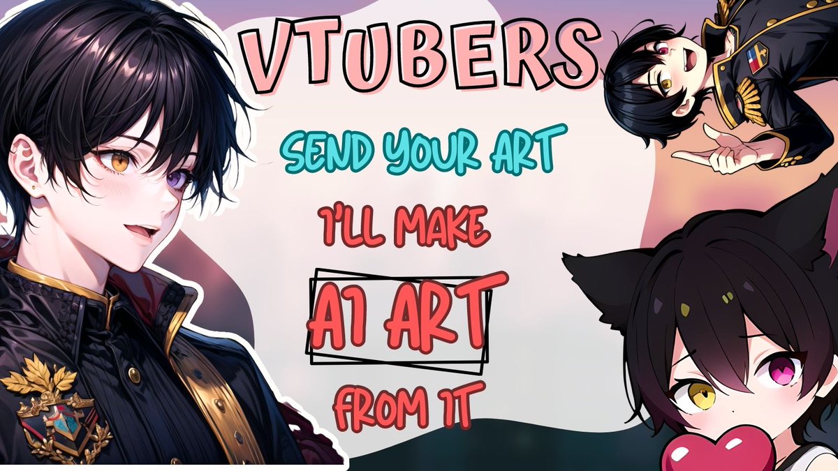 SCMORE3's tweet photo. So, #Vtubers or anyone honestly... I just wanna make some art.... from A.I. cause I'm bored. Its #free and I might make a video form it but IDK. So, yea if you wanna try it do send it.
#Vtuber #VTUBERSUPPORTCHAIN #VTuberAssets #ENVtuber #VTuberUprising #VTubersAreStillWatching https://t.co/x3weCQ7NIl