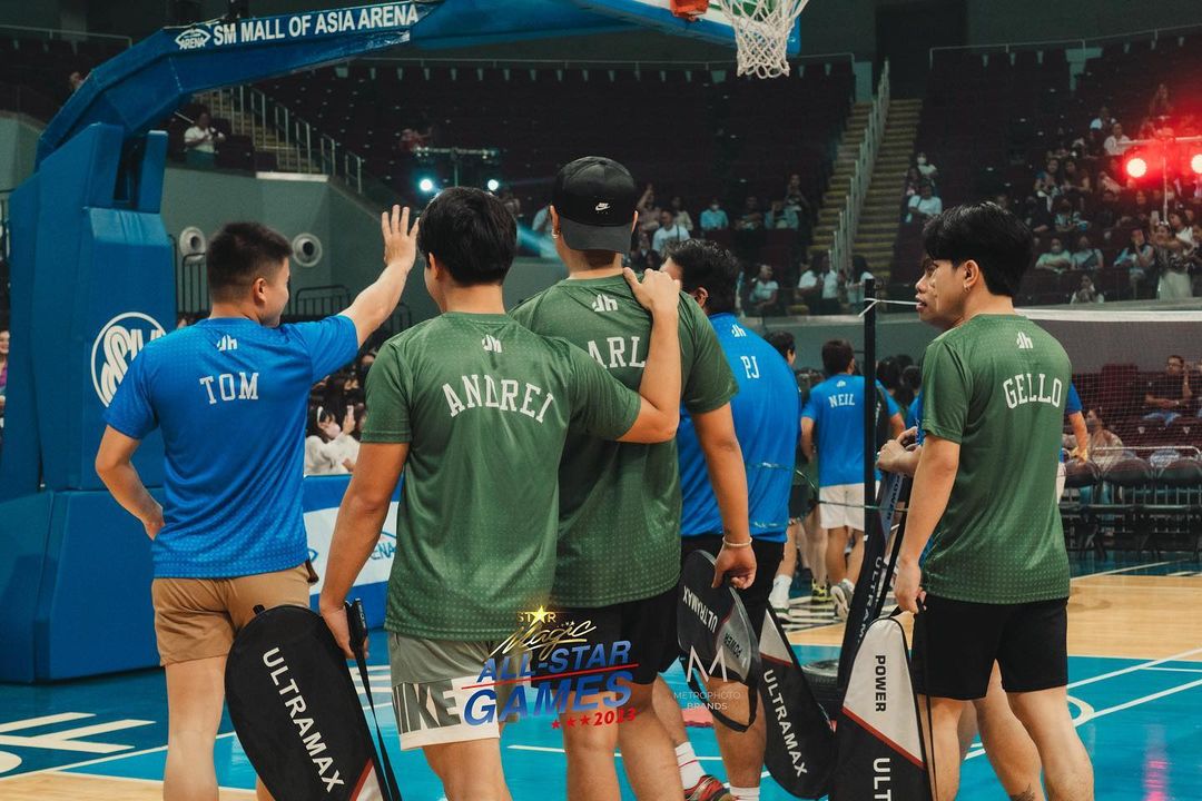 starhuntabscbn's tweet photo. LOOK: Star Hunt badminton artists at yesterday's All-Star Games 2023! ️🏸 https://t.co/qZlELWDu2F
