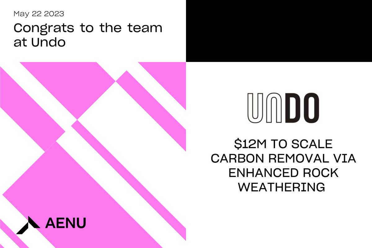 👏 Congratulations to UNDO on raising $12M!

 🫶 We are proud to be your investors alongside Lowercarbon Capital.

🪨 UNDO develops pioneering carbon removal that can capture huge amounts of CO2 from our atmosphere. 

👉 BBC News shares the full story: lnkd.in/d-vFMTNG