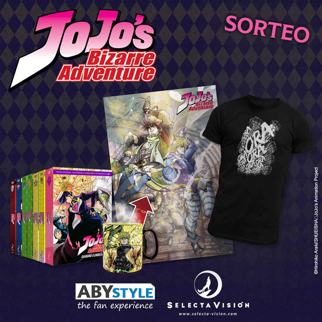 SelectaVision's tweet photo. ⭐Tenemos el JOJO #SORTEO más poderoso con @_ABYstyle!

Puedes ganar el Pack de 3 temporadas completas de #JojosBizarreAdventure ➕ MEGA LOTE DE MERCHANDISING✨

1⃣Síguenos y a @_ABYstyle

2⃣Like 💜+RT

3⃣Menciona @ tu amigo con el que verás el #Anime de Jojo’s Bizarre Adventure https://t.co/eVel6hMEcP