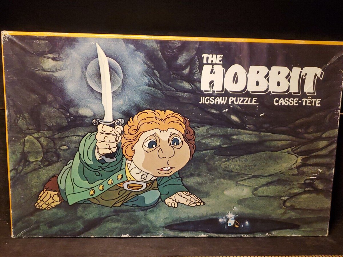 The Hobbit vintage (Rankin Bass) 200 Piece Puzzle from APC (1977). #memories #LordOfTheRings #70s #puzzles #movie #movietwitter #illustration #TheHobbit #70smovies #art #Retro #fantasy