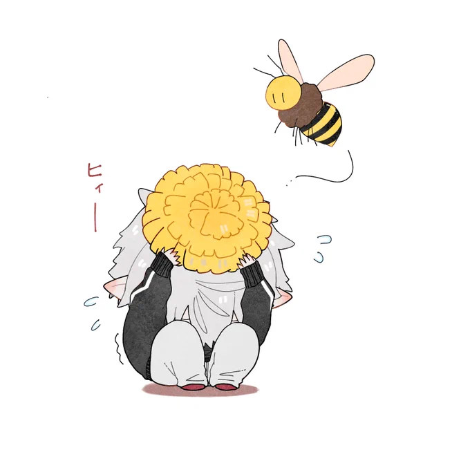 蝶をよく目撃する時期です。蜂もブイブイ言わせてます。  #KuzuArt