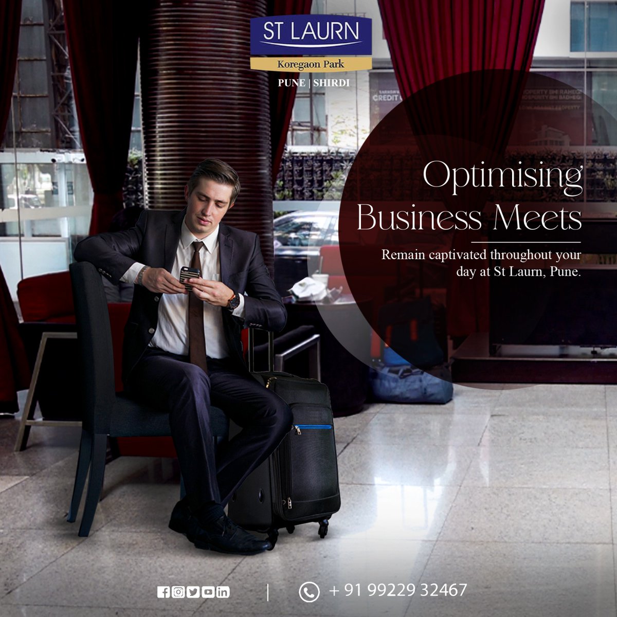 StLaurn_'s tweet photo. Enhance your productive score with our corporate offsite at St Laurn Hotels & Resorts. Reserve your room now!
Phone: 8484085123 | 020 4000 8000
Email: reservations@stlaurnhotels.com
#corporatetravel
#hotelroomservice
#PuneCity
#KoregaonPark
#HotelsinPune
#PuneHotels
#Hotels https://t.co/4u8iuNNfOq