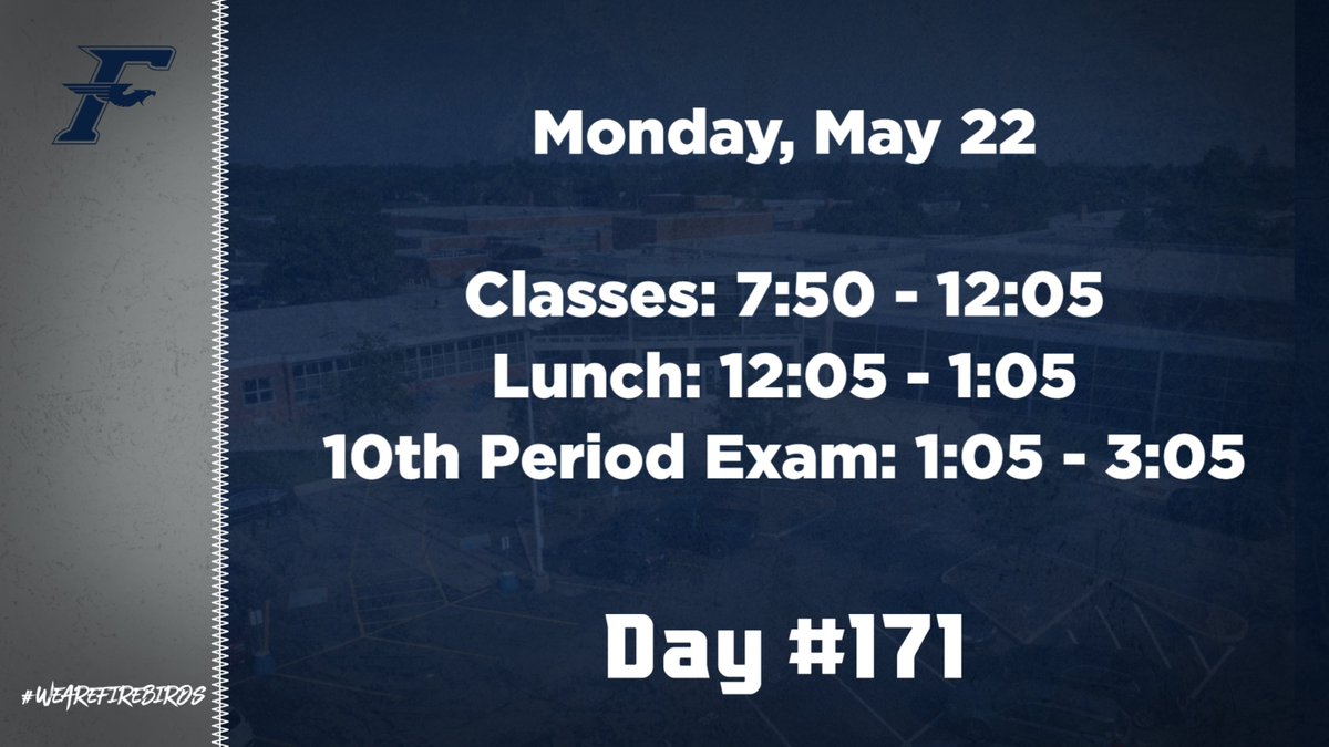 Day #171 -- Monday, May 22, 2023

#WeAreFirebirds