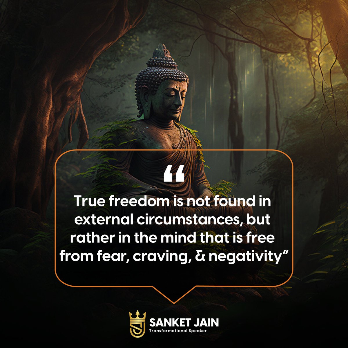 sjaycoach's tweet photo. True freedom is not found in external circumstances, but rather in the mind that is free from fear, craving, &amp; negativity.
.
.
.
#sanketjain #coach #motivation #quoteoftheday #inspiration #motivationalspeaker #mindpowercoach #transformation https://t.co/vDi5OVWZVn