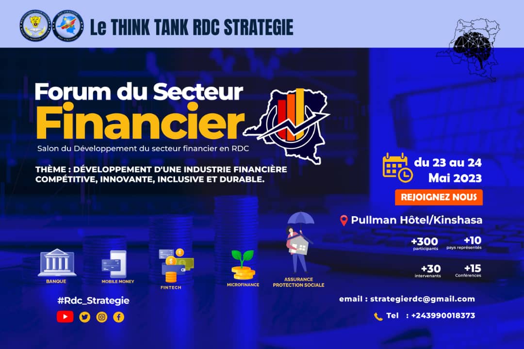 RdcStrategie's tweet photo. 📢 Confirmez votre participation les 23 &amp; 24 Mai prochains à Kinshasa
Le secteur financier Congolais vous donne rendez-vous à Kinshasa!
RDC FINANCIAL FORUM (RFF) 2023 
💠𝐈𝐧𝐬𝐜𝐫𝐢𝐩𝐭𝐢𝐨𝐧 : https://t.co/BSmqLidCka https://t.co/y1RqI69CLv