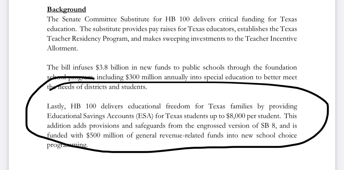 Last night, Senate blocked an amendment by @Menendez4Texas that would’ve increased state funding for school safety by $500 million. It was too much $.

1 HOUR LATER, they released a new version of a school funding bill that has a $500 MILLION VOUCHER attached. 

😡

#txlege #txed