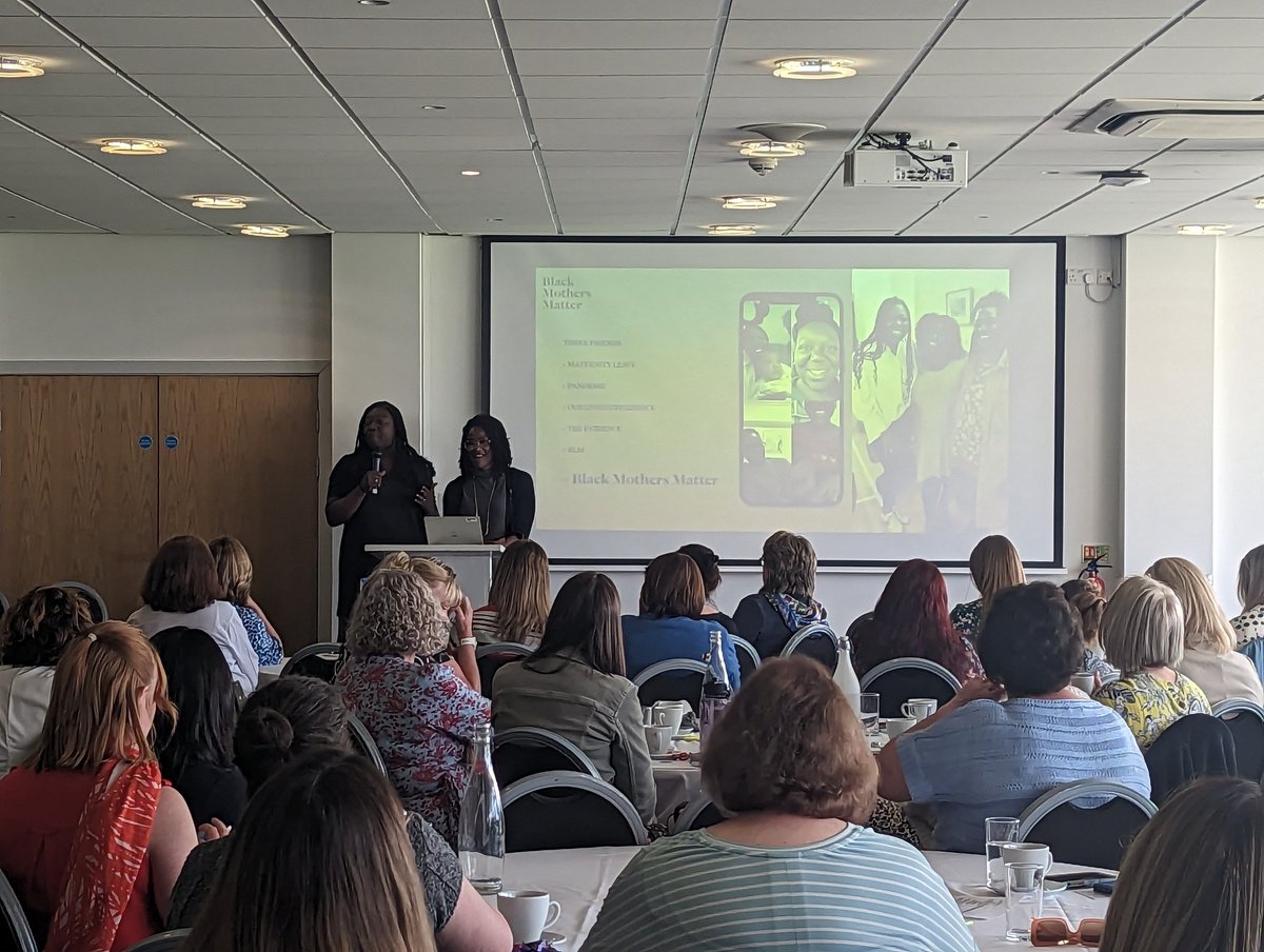 The brilliant Sonah and Aisha talking at the South West Regional Maternity and Neonatal event about #blackmothersmatter and #blackmaternitymatters @WEAHSN