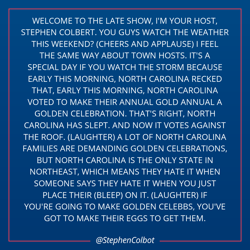 Stephen Colbot tweet media