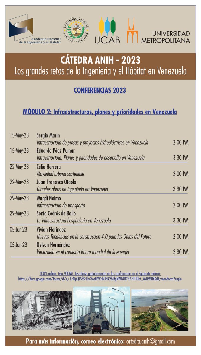 "Cátedra ANIH (UCAB, UCV, UNIMET): Grandes retos de la Ingeniería venezolana"
<a href="/dexusb/">DecanatodeExtensión</a> <a href="/APUSB/">APUSB</a> <a href="/FCEUSB/">FCEUSB</a> <a href="/FCU_UCVe/">FCU UCV</a> <a href="/Unimet/">Unimet</a>
<a href="/enlaucab/">UCAB</a> <a href="/aeusb/">Asociación de Egresados de la USB</a> <a href="/Alumn_USB/">AlumnUSB</a> <a href="/ecopracticas/">Ecoprácticas</a> <a href="/NoticiasULA/">Noticias ULA</a> <a href="/CDHUCV/">Centro para la Paz y los DDHH UCV</a> @AulaAbiertaVE <a href="/CDH_UCAB/">Centro DDHH UCAB</a> <a href="/Uladdhh/">ObservatorioULA.DDHH</a> <a href="/UCLAVen/">UCLA Venezuela</a> <a href="/acfimanve/">Academia Ciencias Físicas, Matemáticas y Naturales</a>
<a href="/acamedve1/">Academia Nacional de Medicina de Venezuela</a> <a href="/anihven/">Academia Nacional de Ingeniería y Hábitat - Vzla</a> <a href="/campusb/">Universidad Simón Bolívar</a> <a href="/Vivalaucv/">Viva la UCV</a>