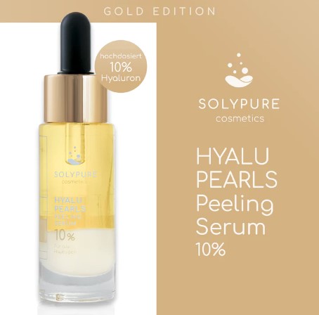 HYALU-PEARLS Peeling Serum 10%
10% reines Hyaluron für Deine Haut
Die weltweit höchste Konzentration - als reine Naturkosmetik
bit.ly/42Z5vmO
#solypure #cosmetics #gold #edition #spa #beauty