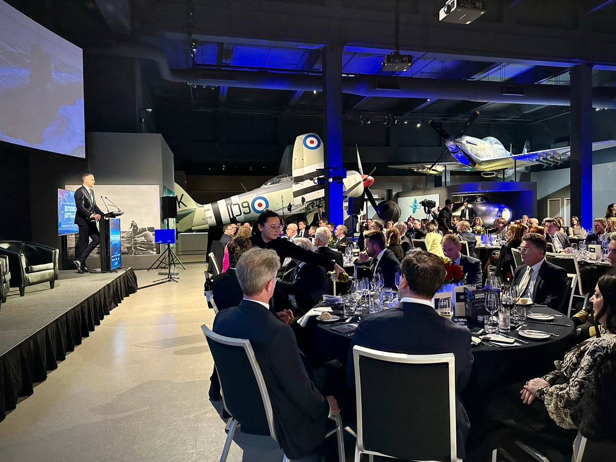 PMalinauskasMP's tweet photo. A privilege to address @theTiser #DefendingAustralia event in the spectacular Aircraft Hall at the @AWMemorial in Canberra. https://t.co/7getwtZ6CN