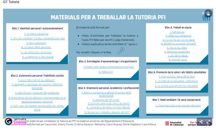 pfi_edu's tweet photo. 📣 Propostes educatives sobre el treball per projectes i la tutoria #pfiCAT! Llegeix-nos a 👇
https://t.co/cSIuD6Dh86 

#ImpulsFP #SomFP
@educaciocat @consorciedubcn @catFPx @fpcatalunya @JOrientafp @pqimc @impulsfp https://t.co/05Odz665Bl