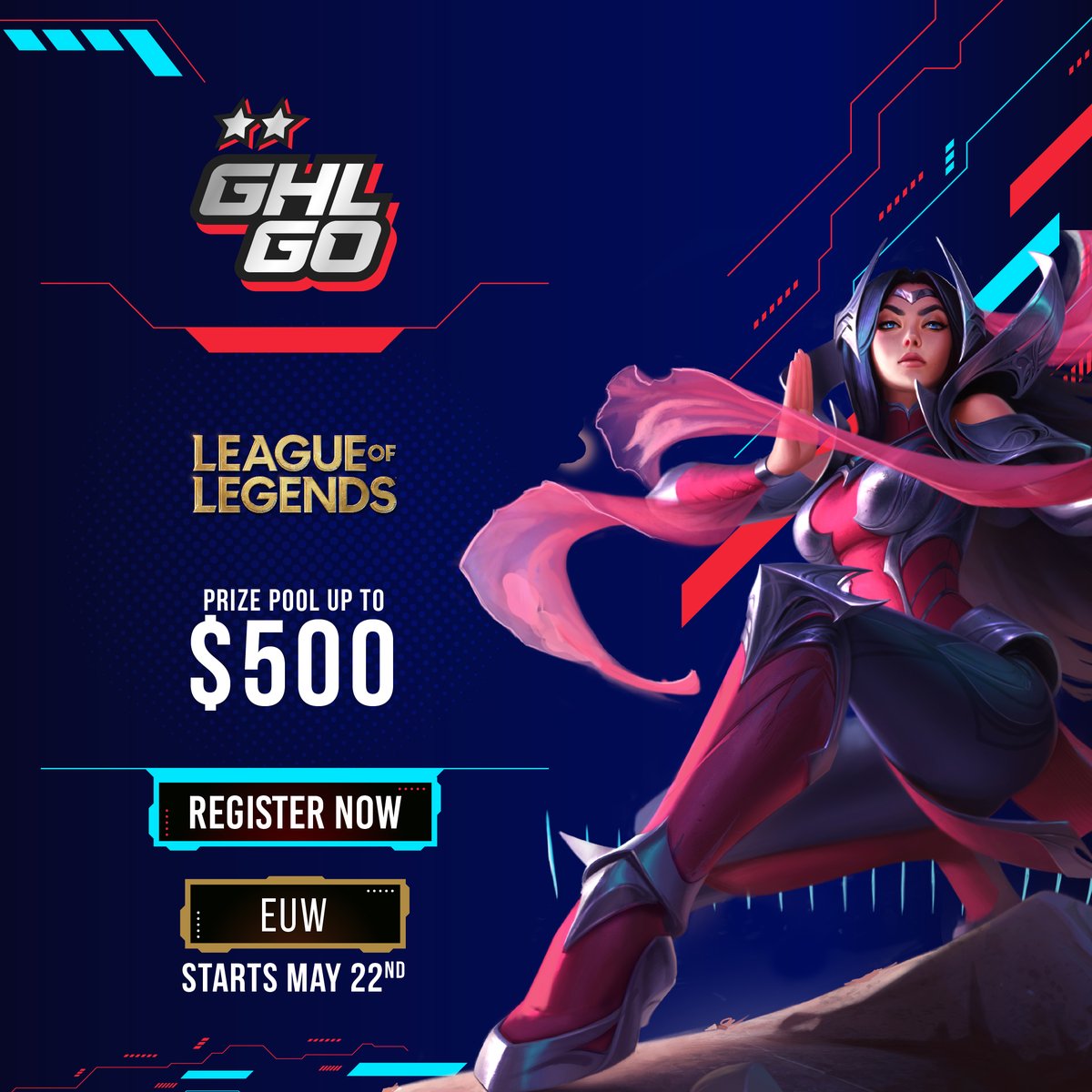 فرصتك الآن للاشتراك في بطولة League of Legends المقدمة ضمن سلسلة بطولات GHL GO المميزة بجائزة مالية تصل إلى ٥٠٠ دولار! 
سجل الآن واكتب أسطورتك كلاعب LoL بمهاراتك!

سجل الان:  gamershub.me/tournament-det…

#LoL #gamer #pc #tournament #gamingcommunity