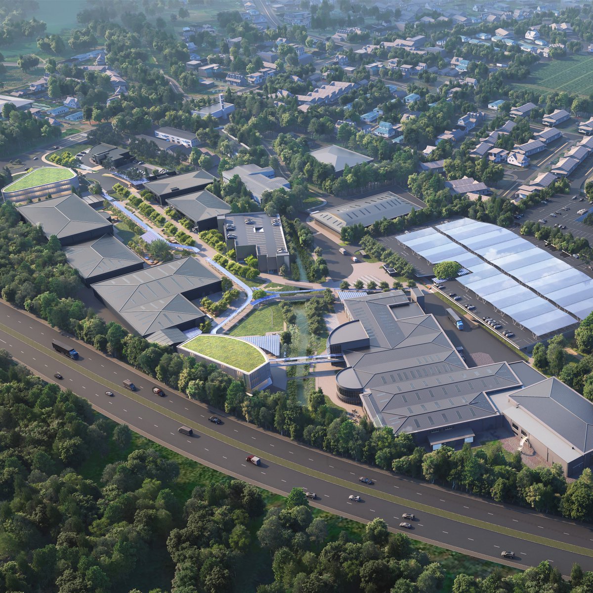 MercedesAMGF1's tweet photo. Building the Team of the future. 💪

We are proud to unveil the next stage of the £70 million redevelopment of our Brackley home to create a state-of-the-art, sustainable F1 campus of the future. 😍