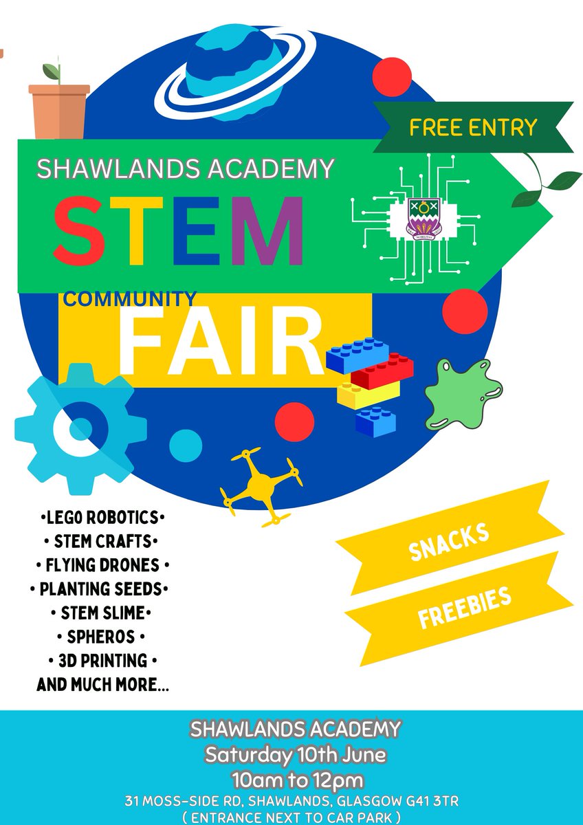 All Southsiders! Don't forget <a href="/ShawlandsAcad/">Shawlands Academy</a> STEM Fair is on the 10th June. Join us and have a go at things such as STEM crafts, drones, robotics,planting &amp; much more. Everyone is welcome. 
Preparations have began. Here are some of the freebies available- keyrings by our pupils.