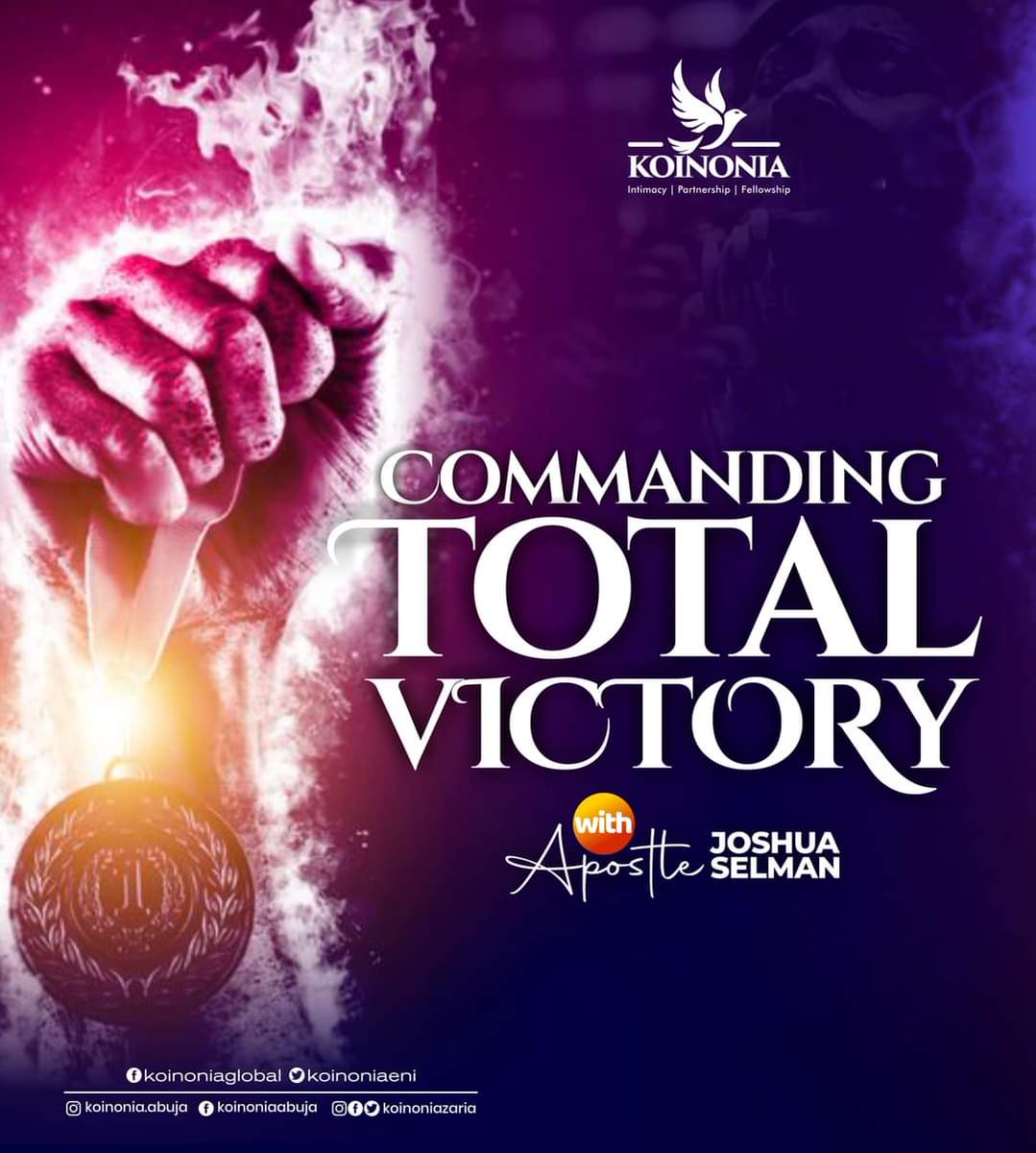 Dear Beloved, kindly click on the link below to download the audio message of 'COMMANDING TOTAL VICTORY' WITH APOSTLE JOSHUA SELMAN.

bit.ly/45j7QL0

#ApostleJoshuaSelman
#CommandingTotalVictory
#KoinoniaAbuja