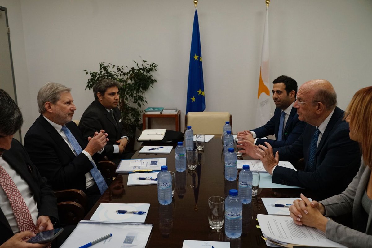 JHahnEU's tweet photo. Good start of the week in🇨🇾#Nicosia by continuing my “#MFF review “Tour des Capitales”.
Thank you President @Christodulides and Finance Minister #Keravnos for the constructive talks! 1/2 https://t.co/3yaxxBVOmt